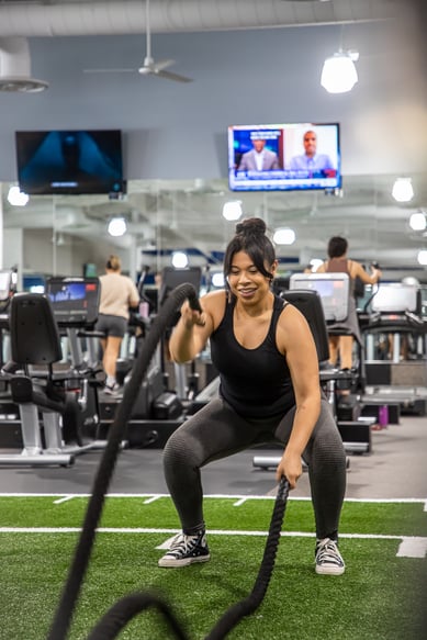 Battle ropes as part of a training plan